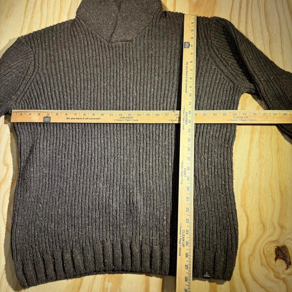 Prana brown & gray ribbed knit sailors neck sweater - Picture 4 of 5